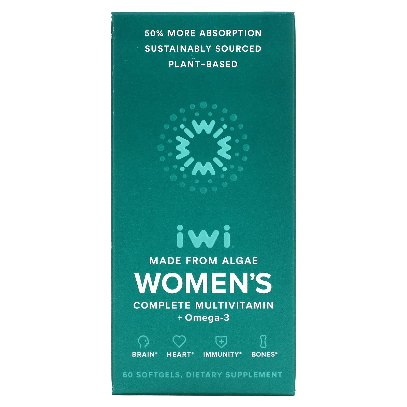 iwi Women's Complete Multivitamin + Vegan Algae Omega-3 -  30 Day Supply