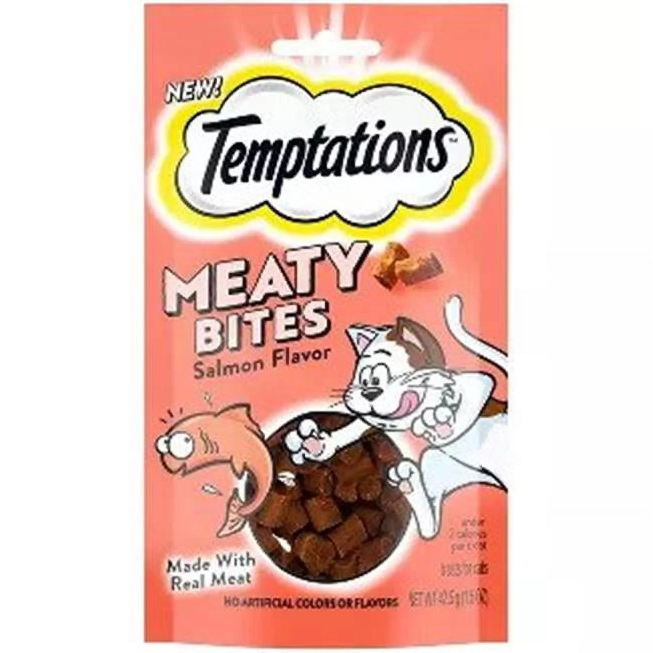 Mars Pet Care  1.5 oz Temptations Meaty Bites Salmon Cat Treats