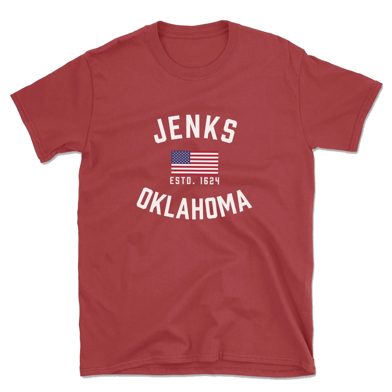 Jenks Oklahoma Patriot Men's Cotton T-Shirt