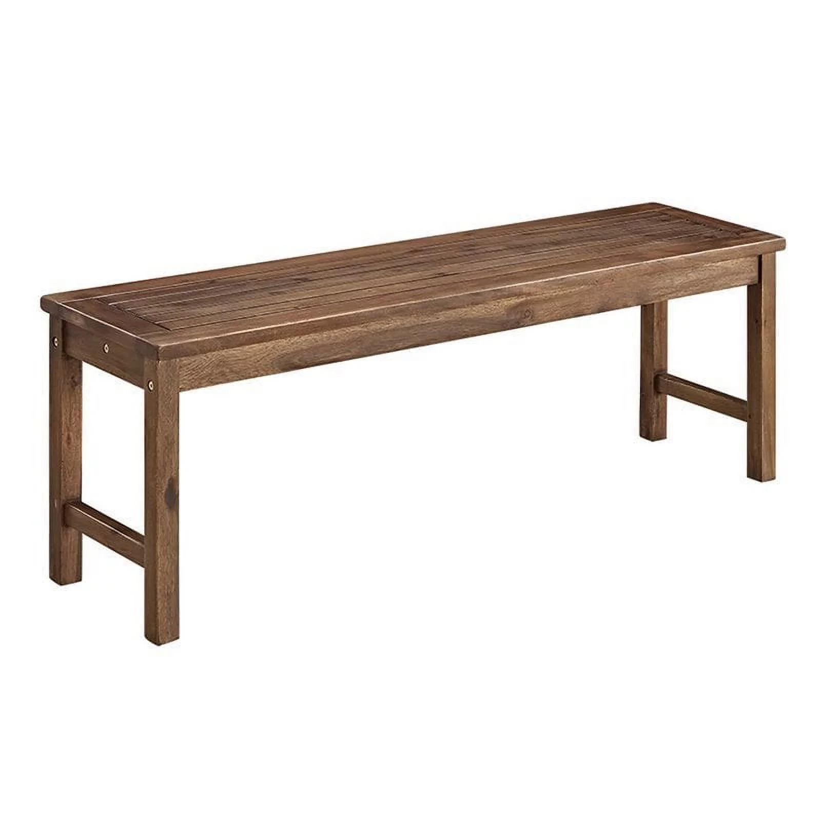 Pemberly Row Acacia Wood Patio Bench in Brown