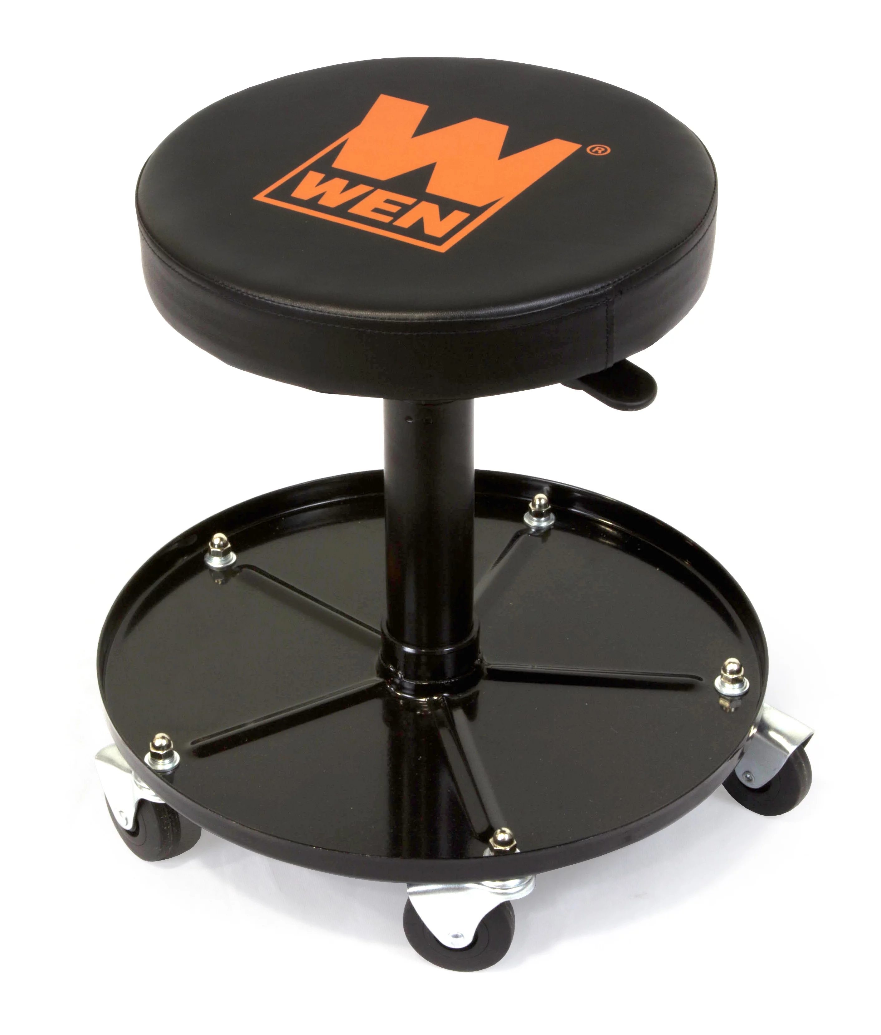 WEN Products Adjustable Height & Swivel Indoor Stool, Black