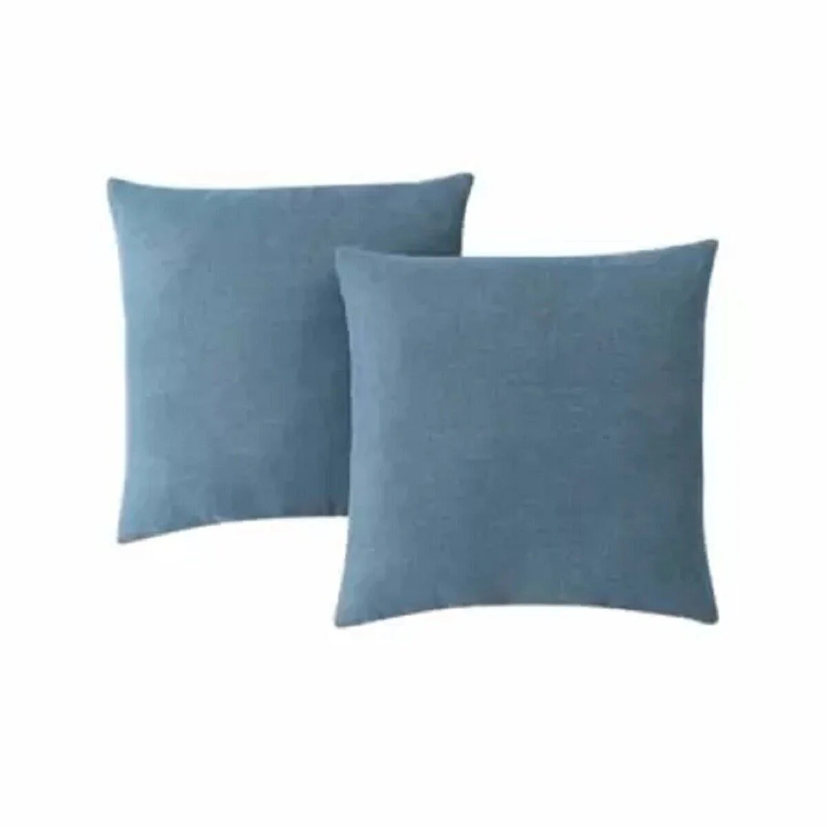 Infinity Home 2pk 18 Square Faux Linen Deco Blue