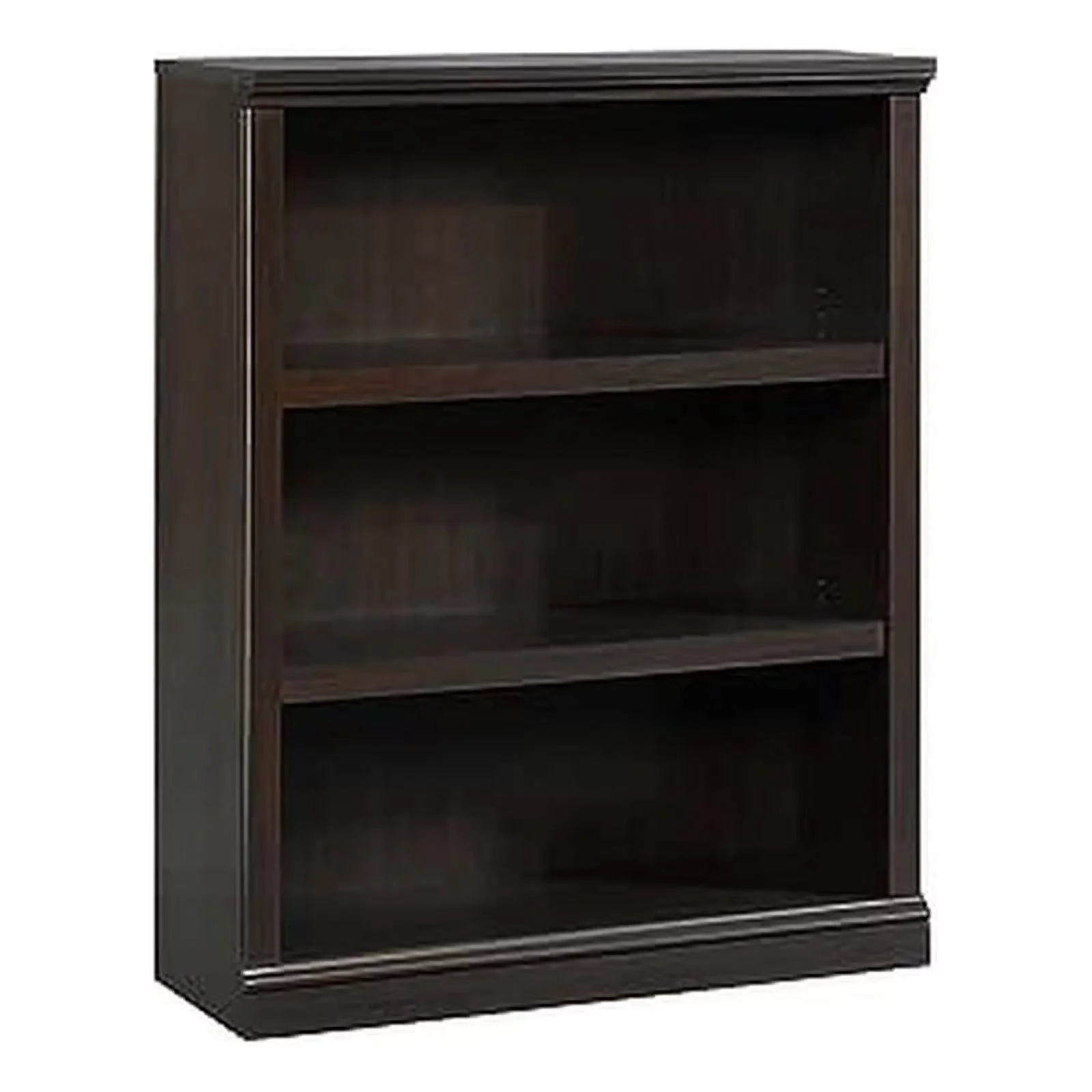 Pemberly Row 3 Shelves Modern Wood Bookcase in Jamocha Wood Black