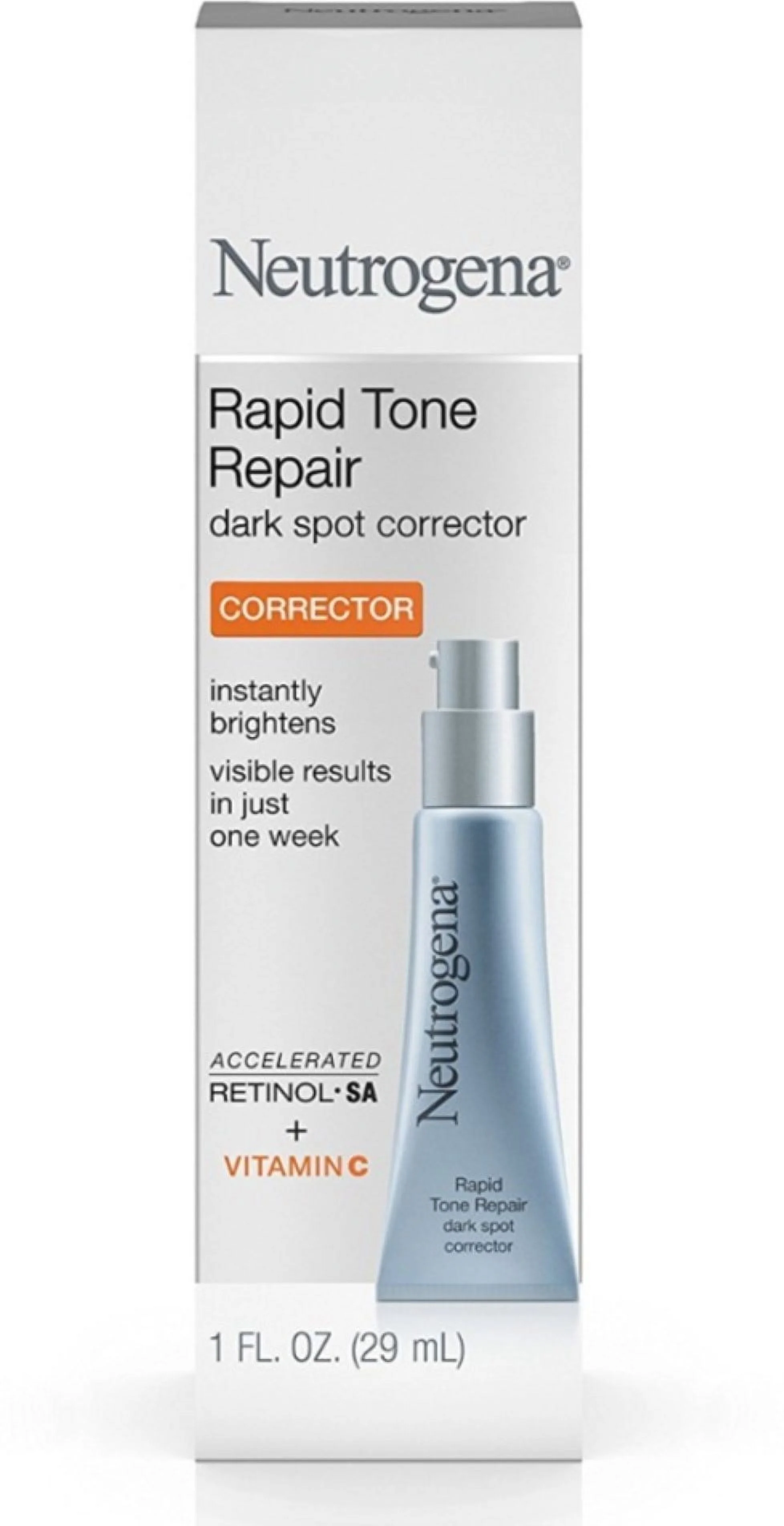Neutrogena Rapid Tone Retinol + Vitamin C Spot Corrector, 1 oz (Pack of 2)
