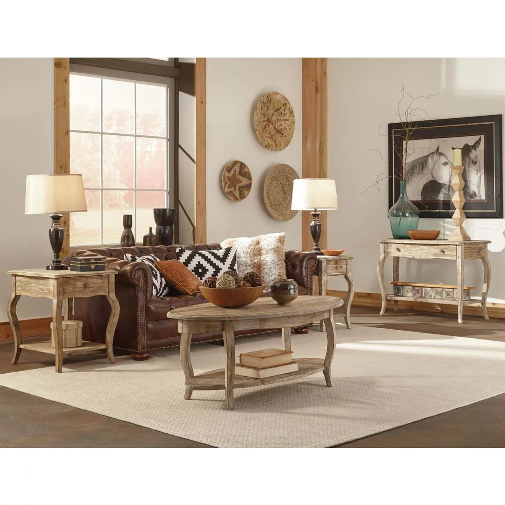 Alaterre Rustic Reclaimed Media/Console Table, Driftwood