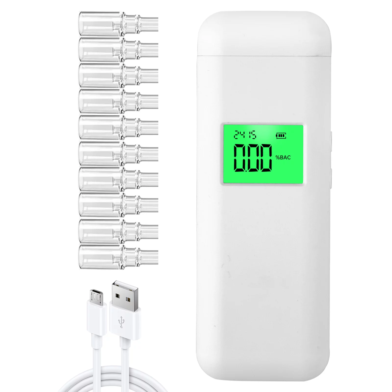 moobody Automatic Tester Type-C Tester LCD Display Portable Rechargeable Breathalyzer Test Tools