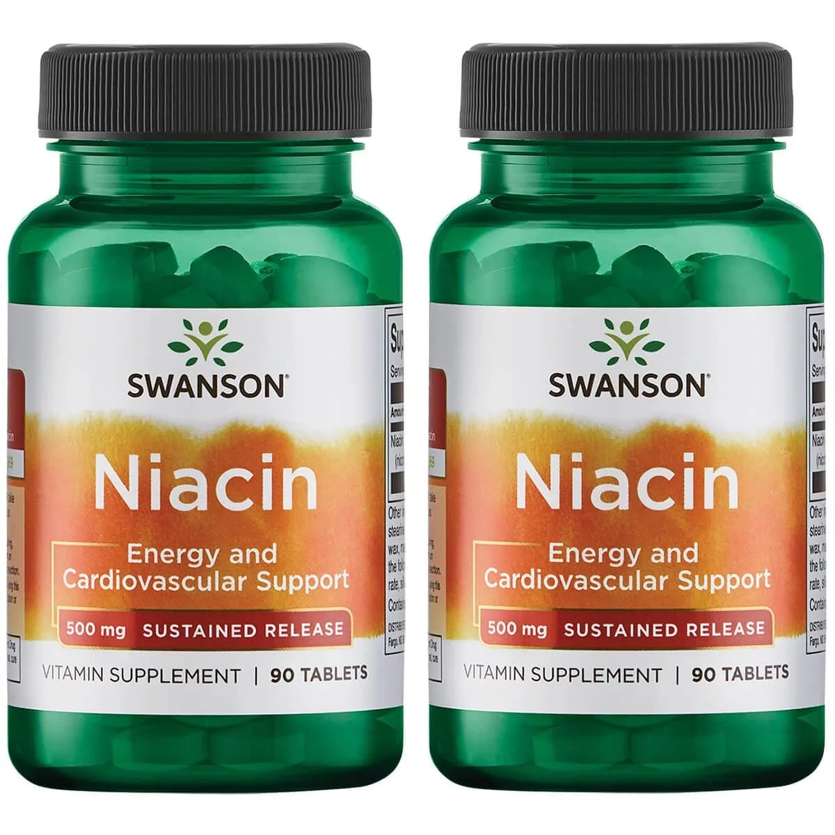 Swanson Niacin - Sustained Release 500 mg 90 Tabs 2 Pack