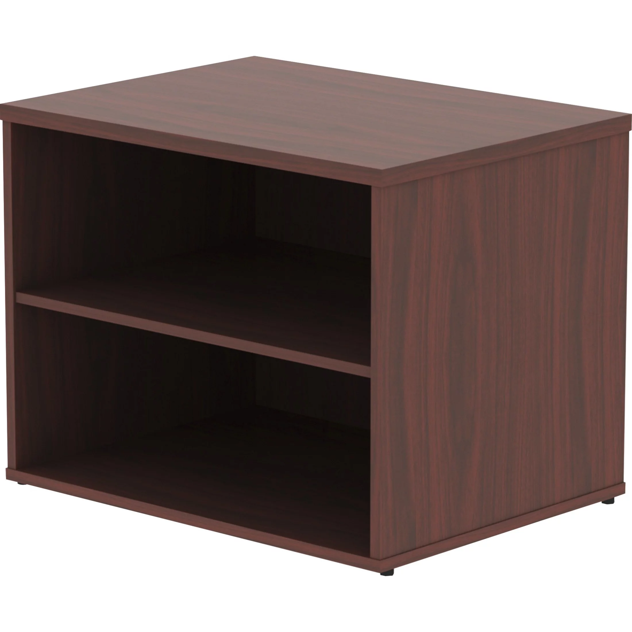 Lorell, Relevance Series Mahogany Laminate Office Furniture Credenza, 1 Each