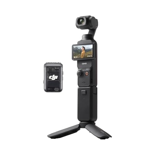 DJI Osmo Pocket 3 Creator Combo, Vlogging Cameras with 1'' CMOS, 4K/120fps Vlog Camera, 3-Axis Stabilization, Face/Object Tracking, Mic Included for Clear Sound, Digital Vlogging Camera for YouTube
