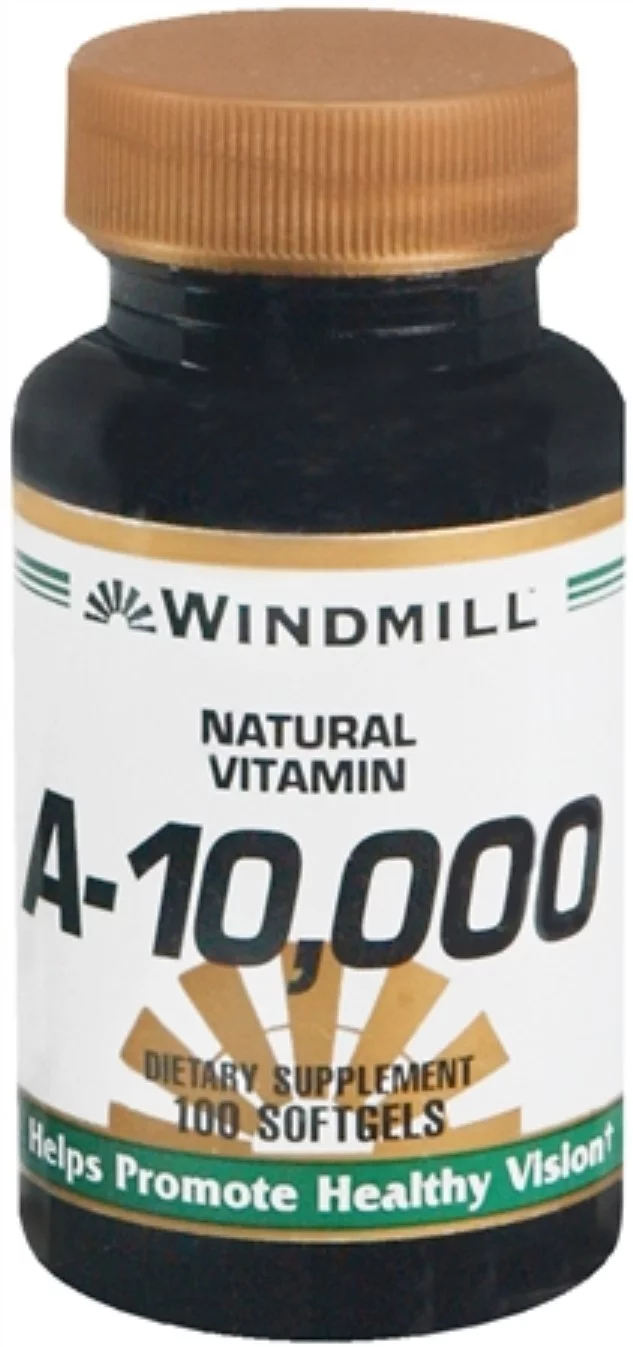 6 Pack - Windmill Vitamin A 10,000 IU Softgels 100 Soft Gels