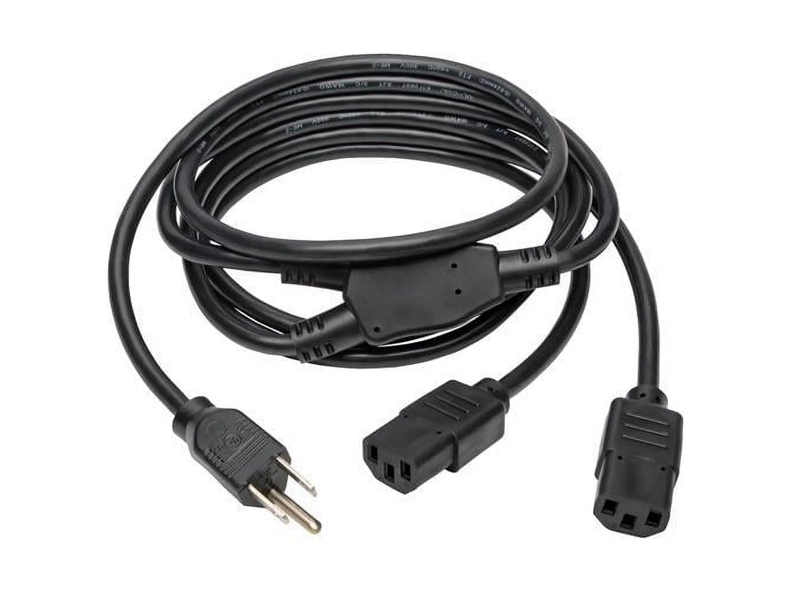 Tripp Lite Universal Power Extension Cord Y Splitter Cable (NEMA 5-15P to 2x IEC-320-C13), 6-ft. (P006-006-2)