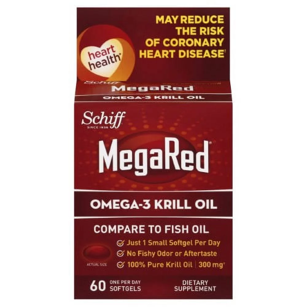 Schiff MegaRed Omega-3 - Krill Oil 350 Mg Fatty Acids, EPA & DHA - 60.0 Ea (Pack of 18)