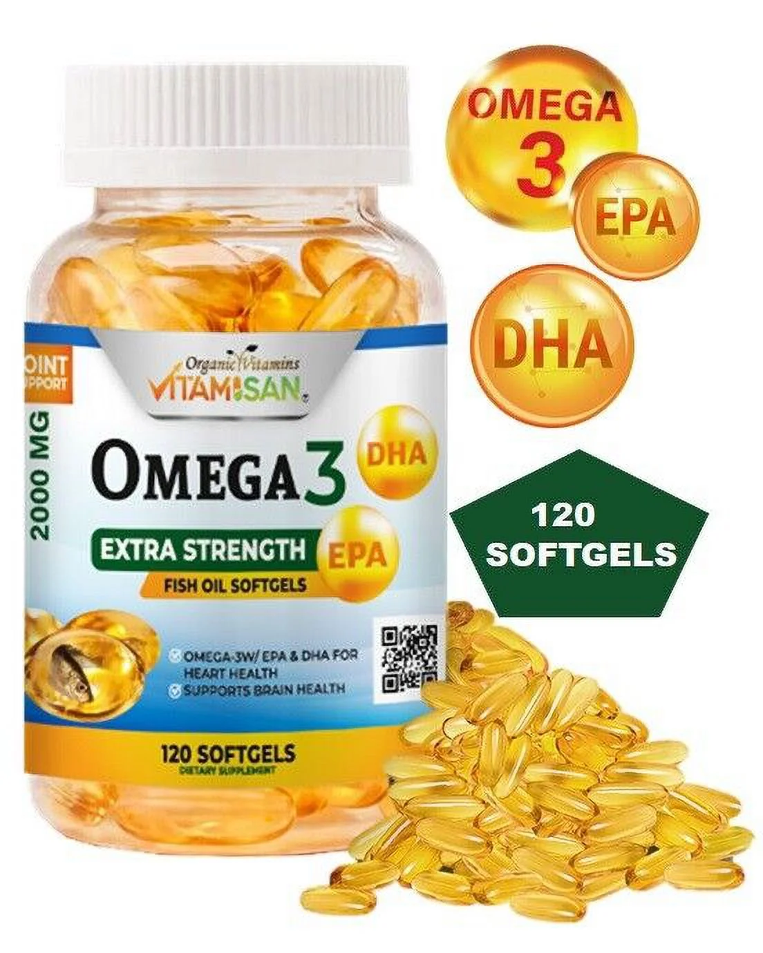 OMEGA 3 xl sofgels 2000mg 120 Softgels FISH OIL