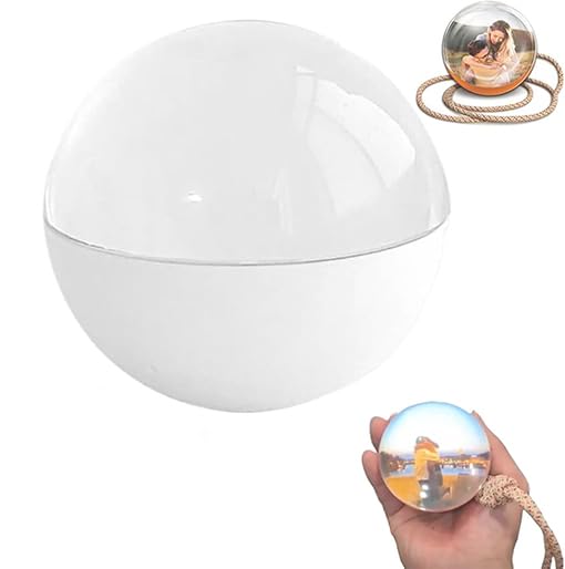 Video Memory Orb，New Wi-fi Transmission Memory Sphere Lamp，3D Ultrasound Crystal Ball Digital Display,Video Crystal Photo Ball, Can Upload Videos and Photos, A Fun (01 Blue)