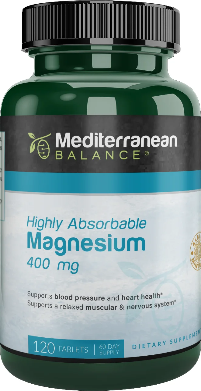 Mediterranean Balance Kosher Absorbale Magnesium  - 120 Tablets