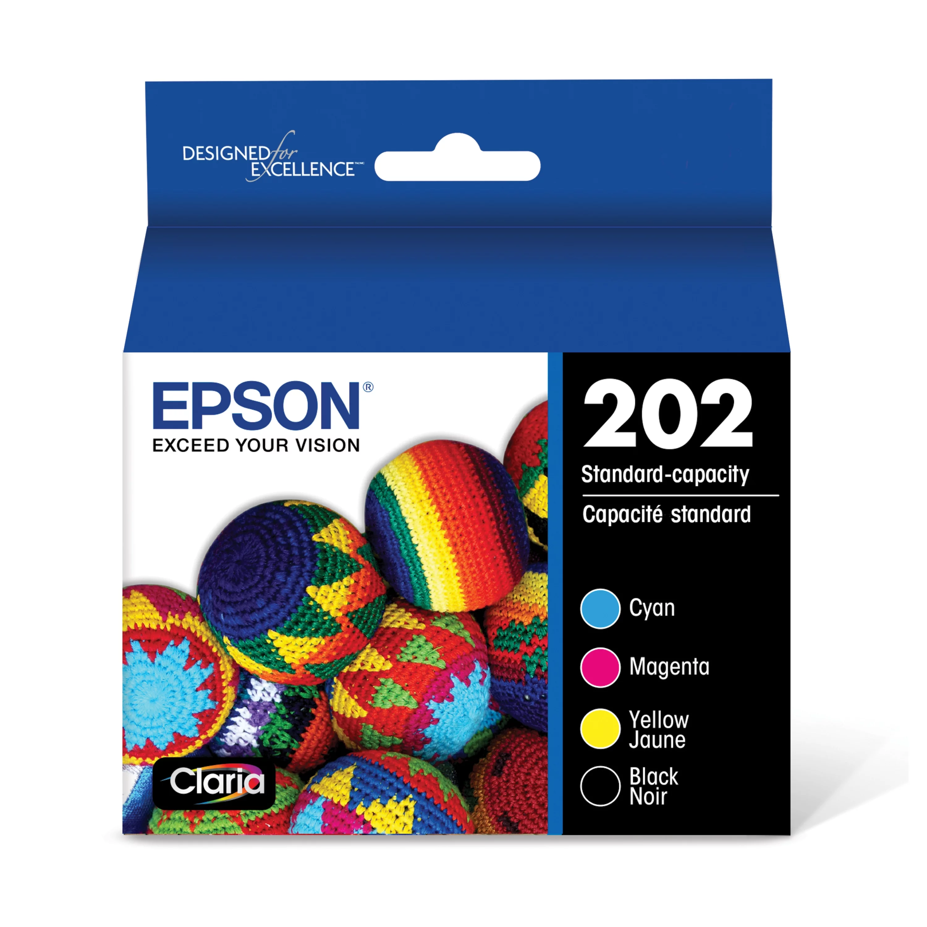 EPSON 202 Claria Ink Standard Capacity Black & Color Cartridge Combo Pack (T202120-BCS) Works with WorkForce WF-2860, Expression XP-5100