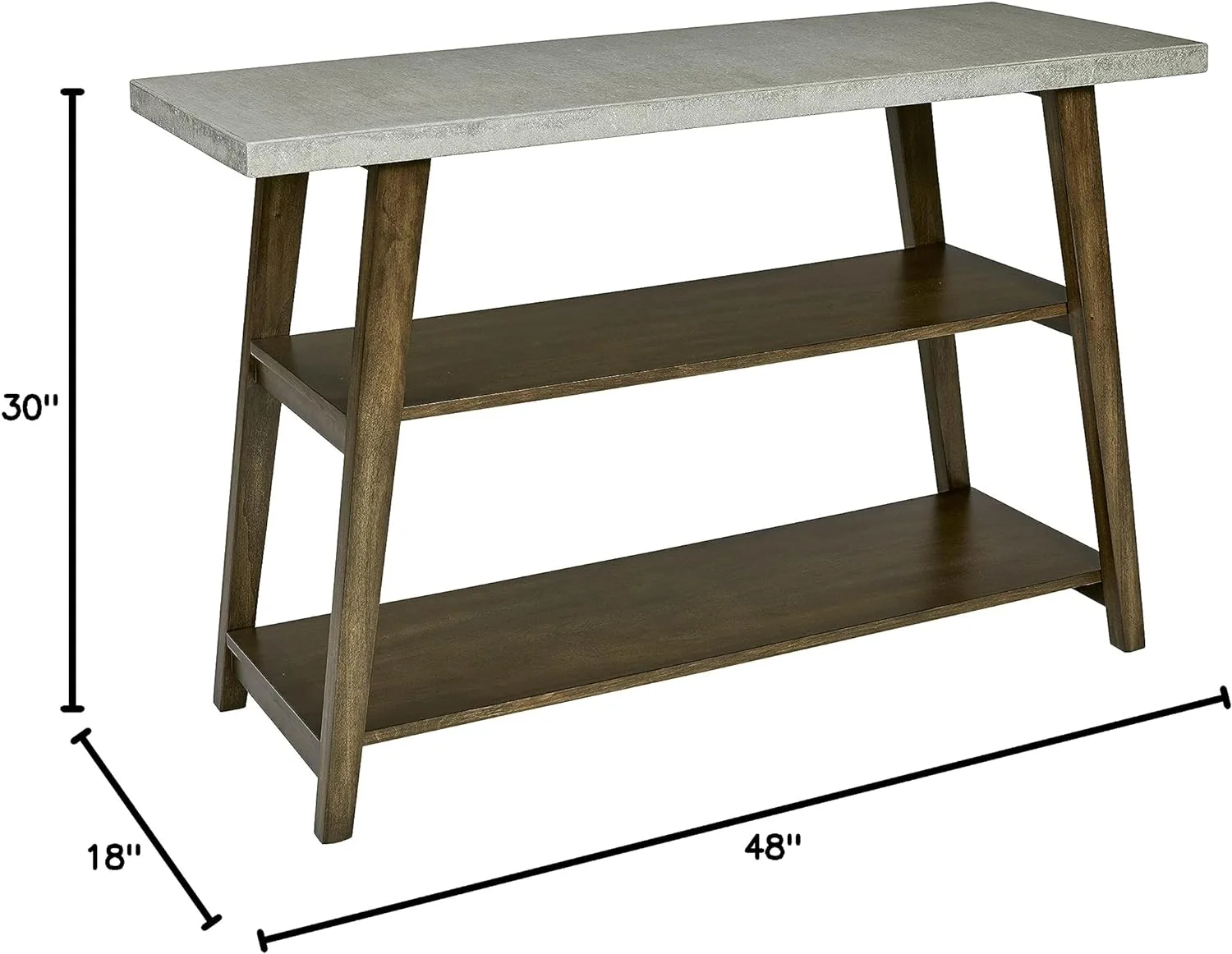 Jackson Sofa Console, Concrete Gray/