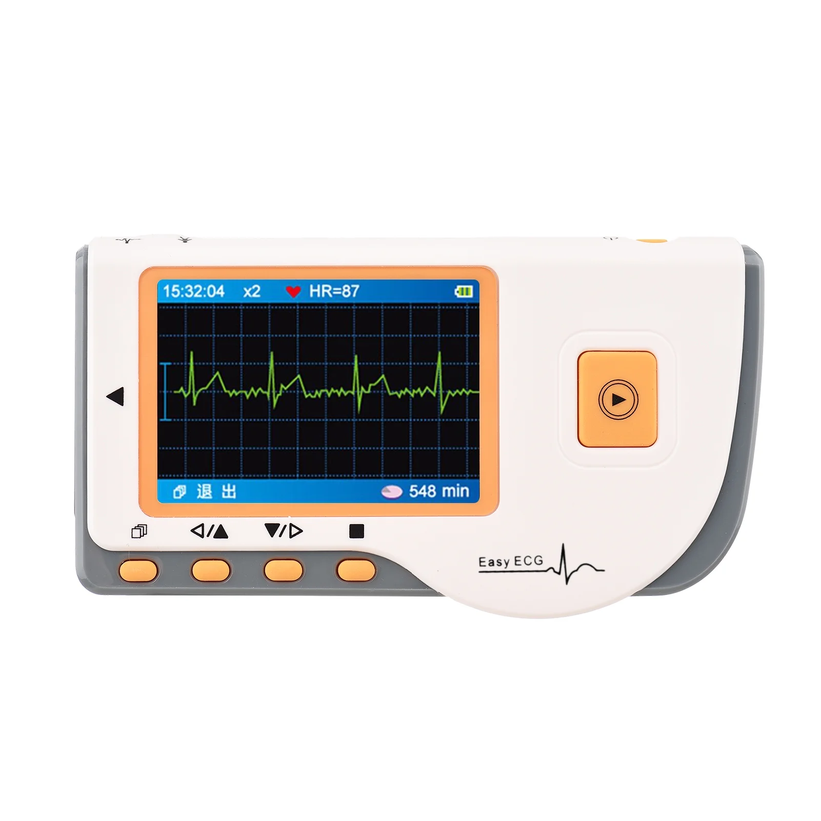 moobody Force PC,180B0 Handheld LCD Home EKG Device with USB Cable and Data Transmission