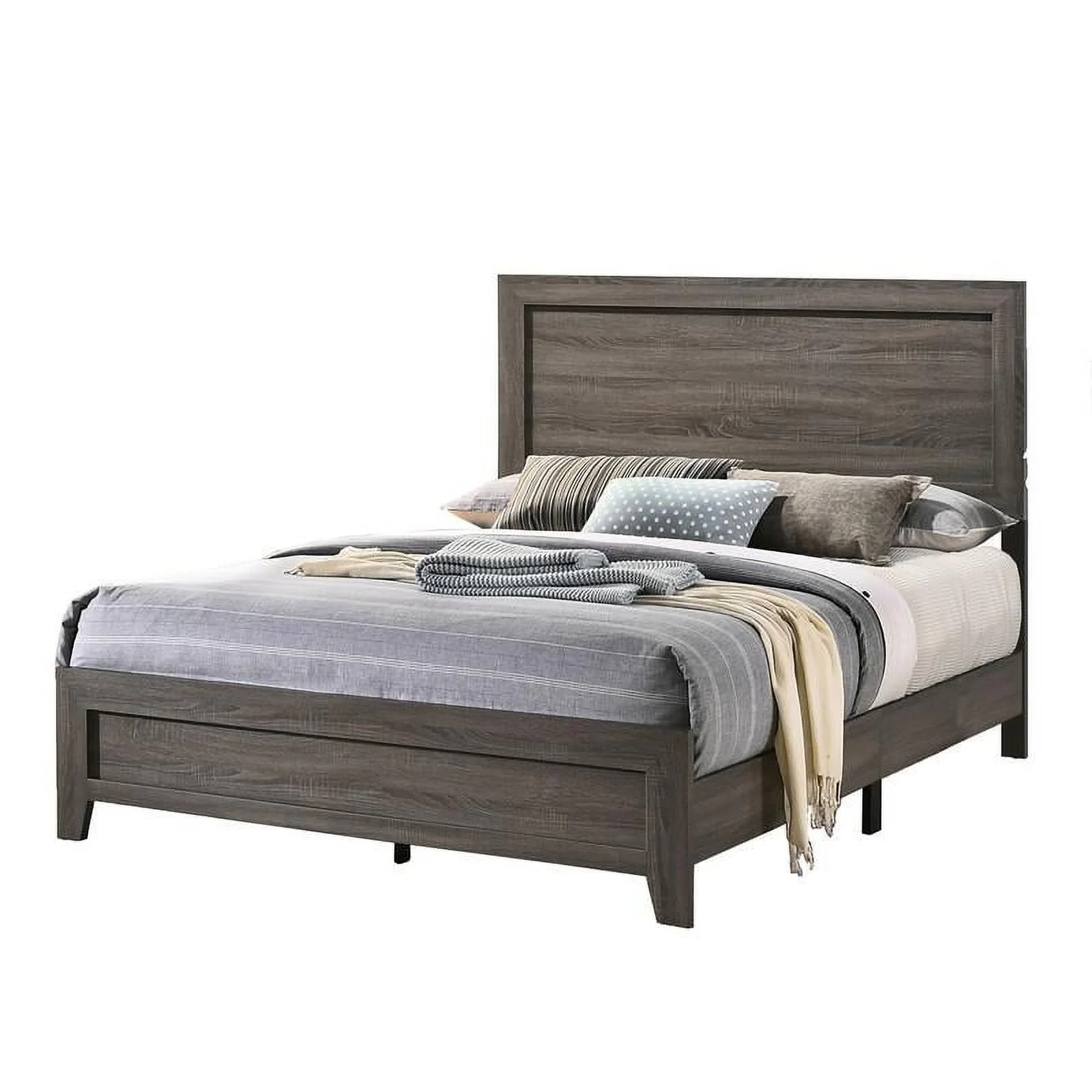Rustic Eastern King (King) Bed in Gray Wood
