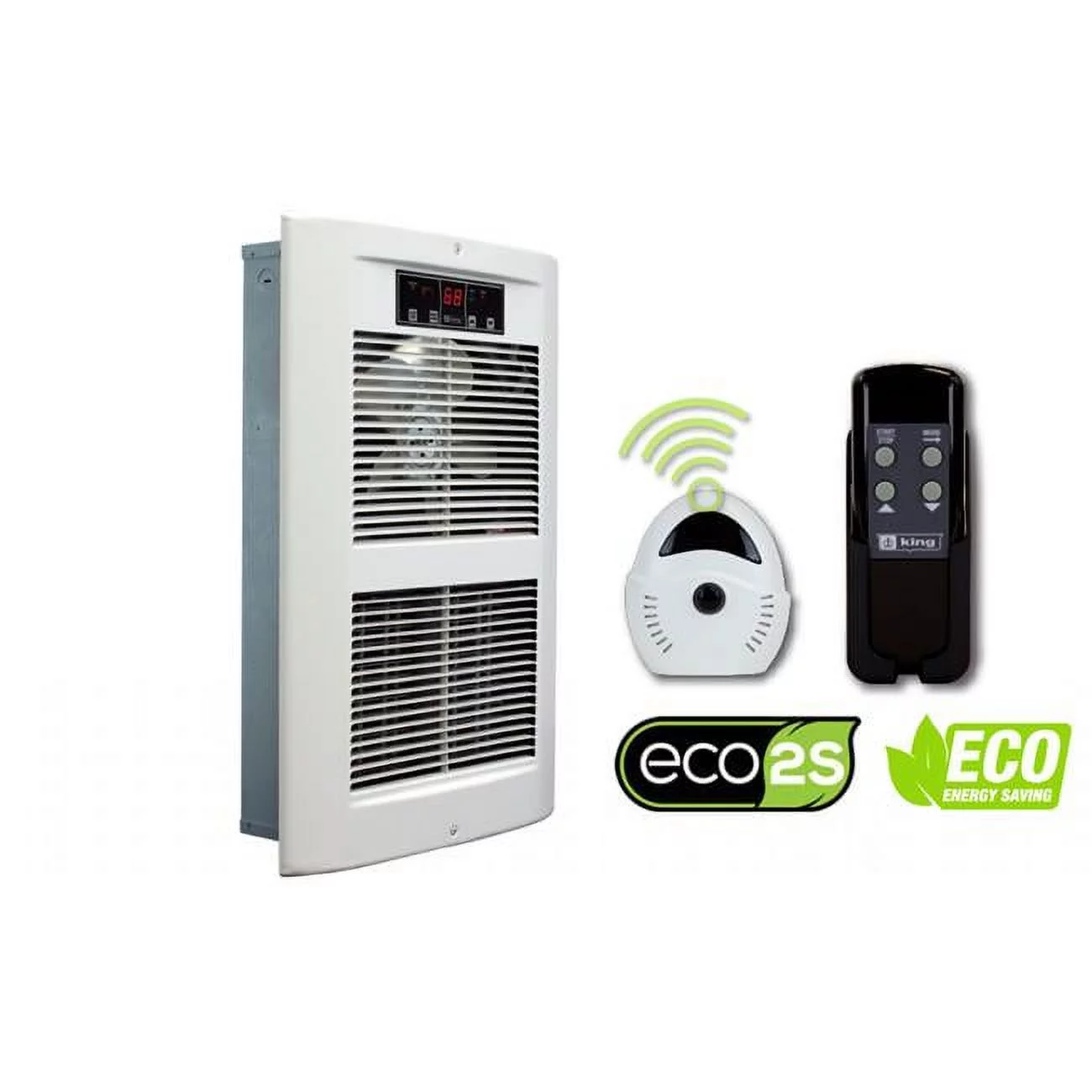 240V 4500W Electronic Wall Heater, White Dove