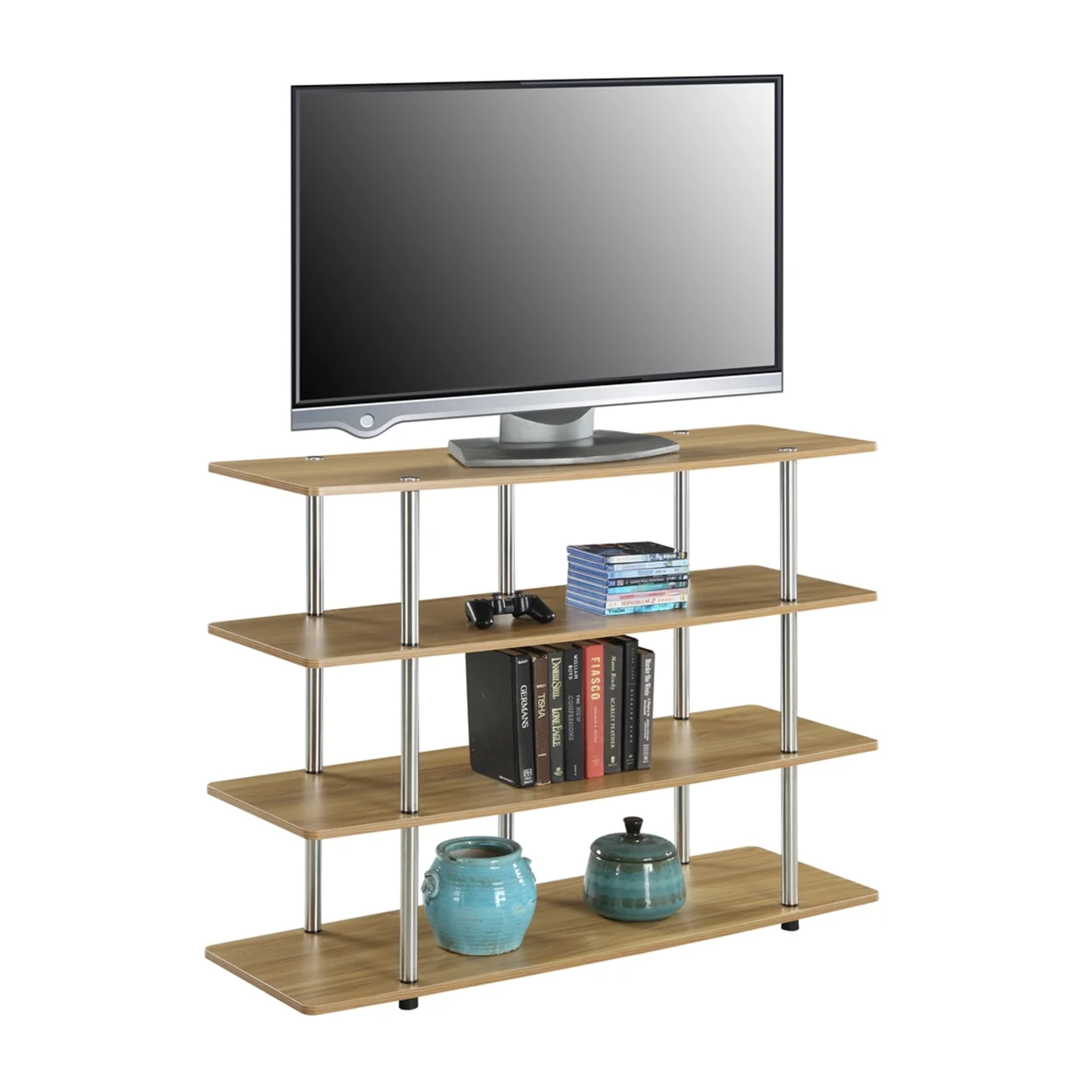 Convenience Concepts Designs2Go XL Highboy TV Stand, Light Oak