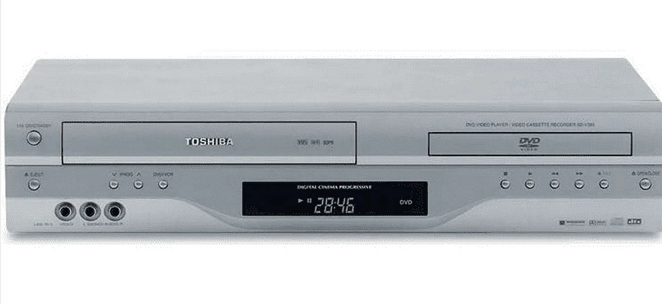 Pre-Owned Toshiba SD-V393 Progressive DVD/VCR Combination with Remote, Manual, and AV Cords Included