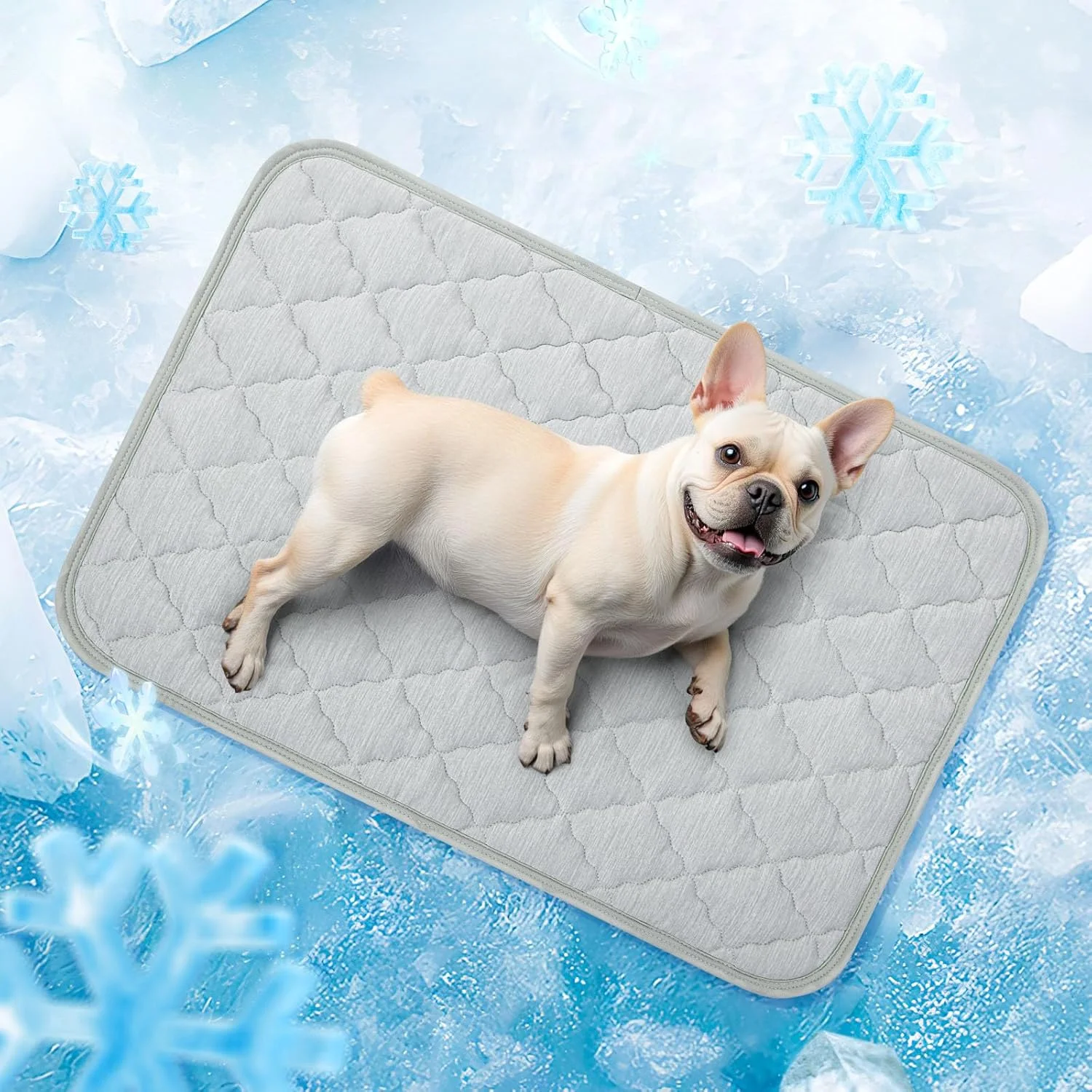 Cooling Pad for Dog - Pet Cooling Mat Waterproof Self-Cool Mat Reversible(Cool & Warm) Dog Cool Pad Perfect for Floor Crate Sofa Car, 28x48 in Grey