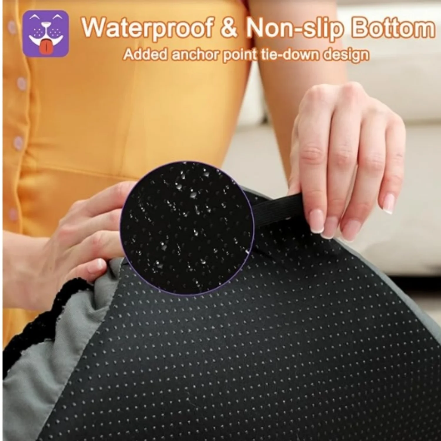 Deluxe Washable XL Dog Bed Dog Crate Mat 42 inch Comfy Fluffy Kennel Pad Anti-Slip for Dogs Up to 90 lbs, 42" x 28", Grey