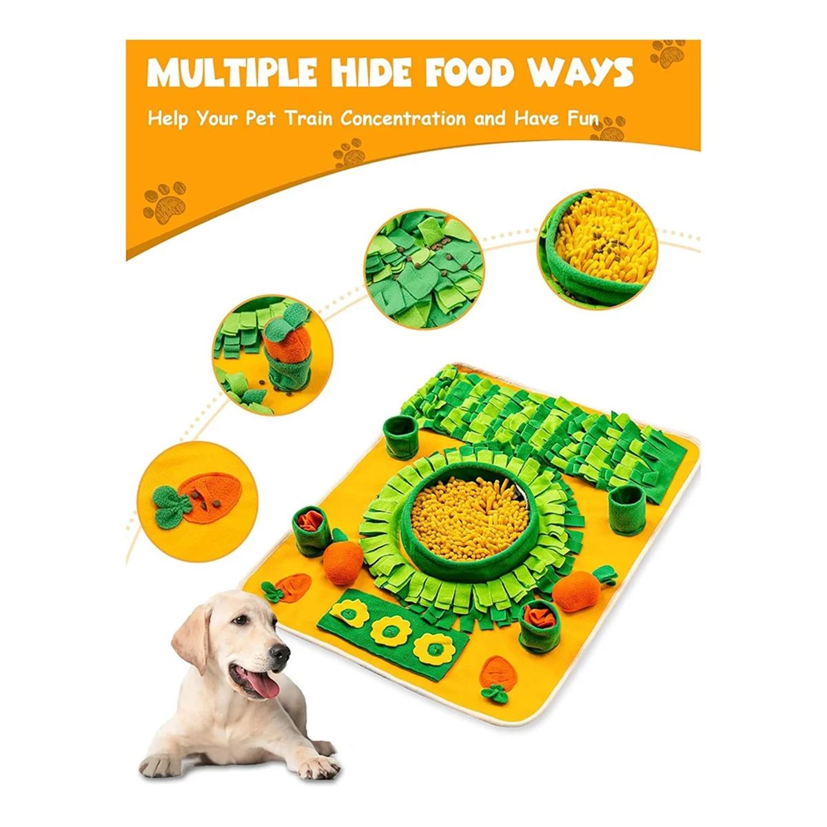 Pet Snuffle Mat for , Interactive Puzzle Toy, Perfect Snuffle Mat for Medium Breed, Slow Feeding Mat