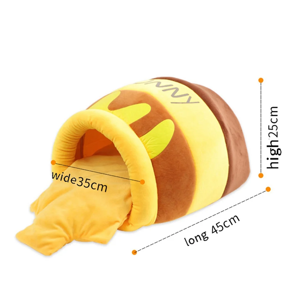 Cat Bed House Pet Supplies Seasons Universalize Plush Mat Cats Cushion Basket Honey Jar Shape Pets Product for Small Cat