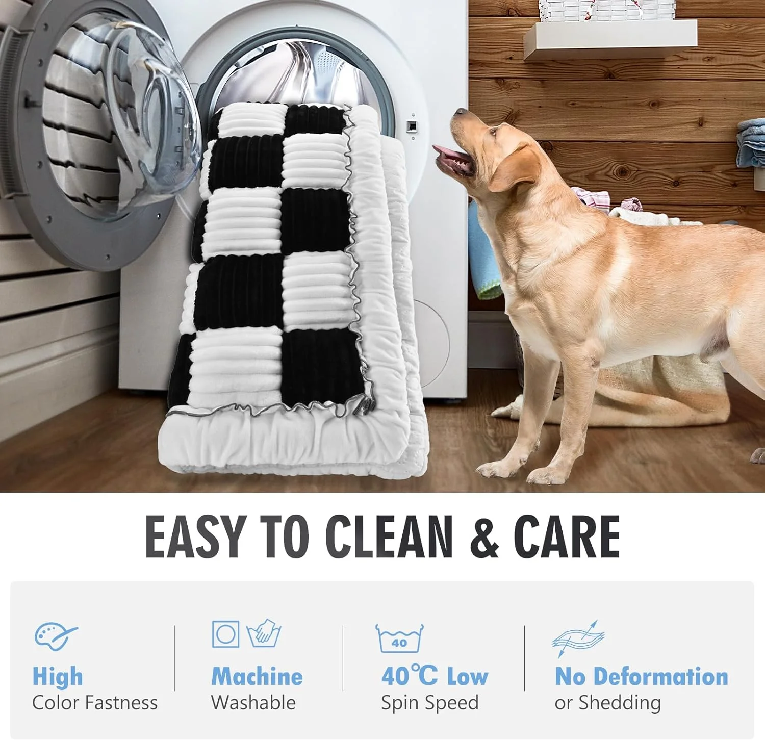 Dog Bed for Truck Back Seat Non-Slip, Truck Dog Bed Soft and Comfortable, Back Seat Pet Bed Mat for Travel, Pet Car Blanket for Backseat Extender and Seat Covers Checkered 59”X27.5”