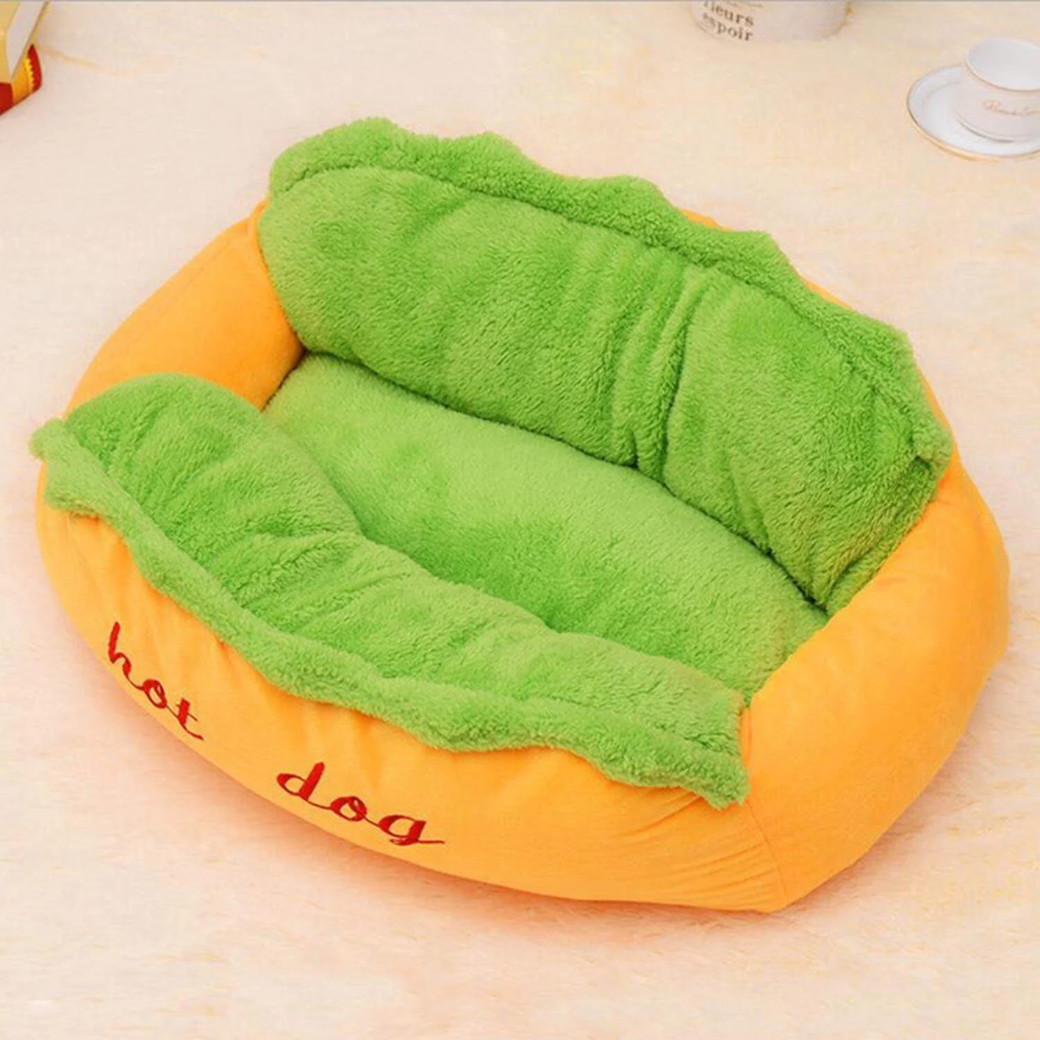 Hot Dog Shaped Pet Bed