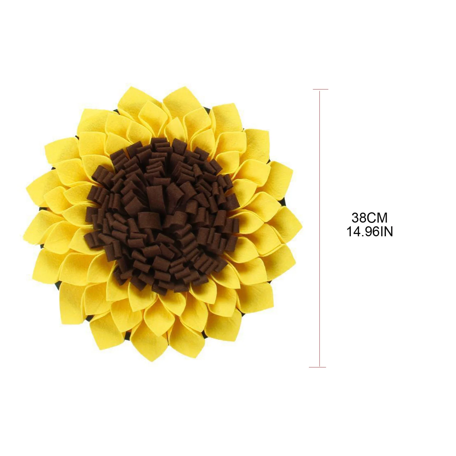 Dog Foraging Feeding Pad Sunflower Shape Treat Training Mat Boring Breakers for Rabbits Guinea-Pigs