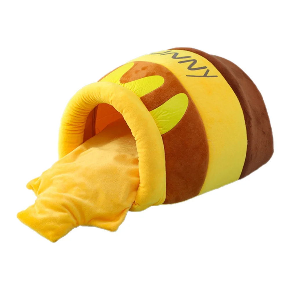 Cat Bed House Pet Supplies Seasons Universalize Plush Mat Cats Cushion Basket Honey Jar Shape Pets Product for Small Cat