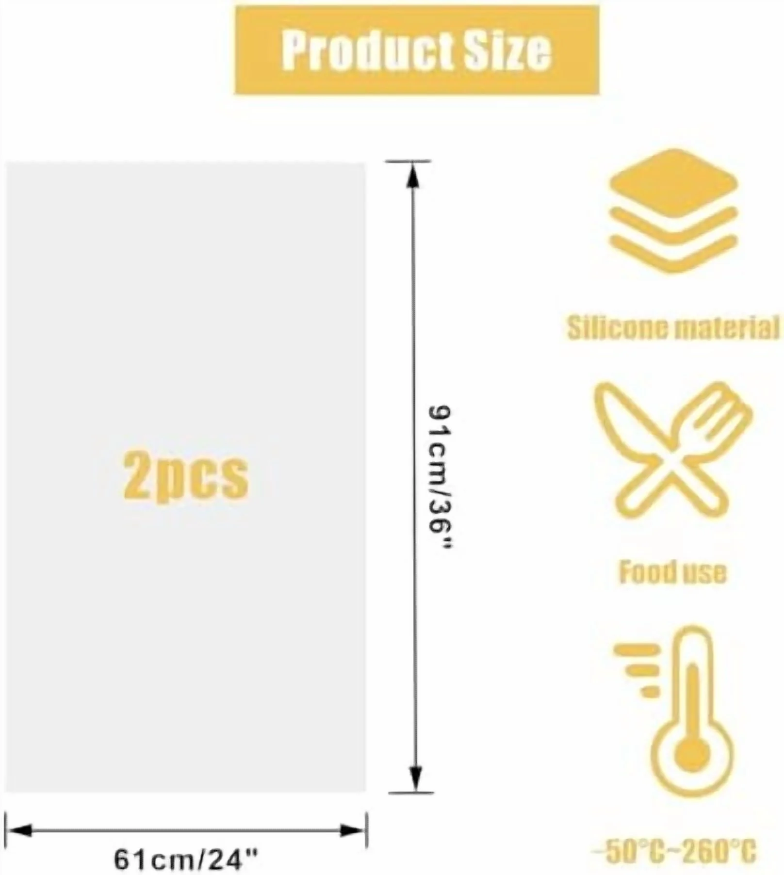 2 Pack Extra Large Silicone Mat for Cat Litter Box, 36" x 24" Translucent Table Protector Craft Mat for Painting, Clay, Arts, Kitchen Baking, Dog Feeding Mat Pet Water Bowl Feeding Mat