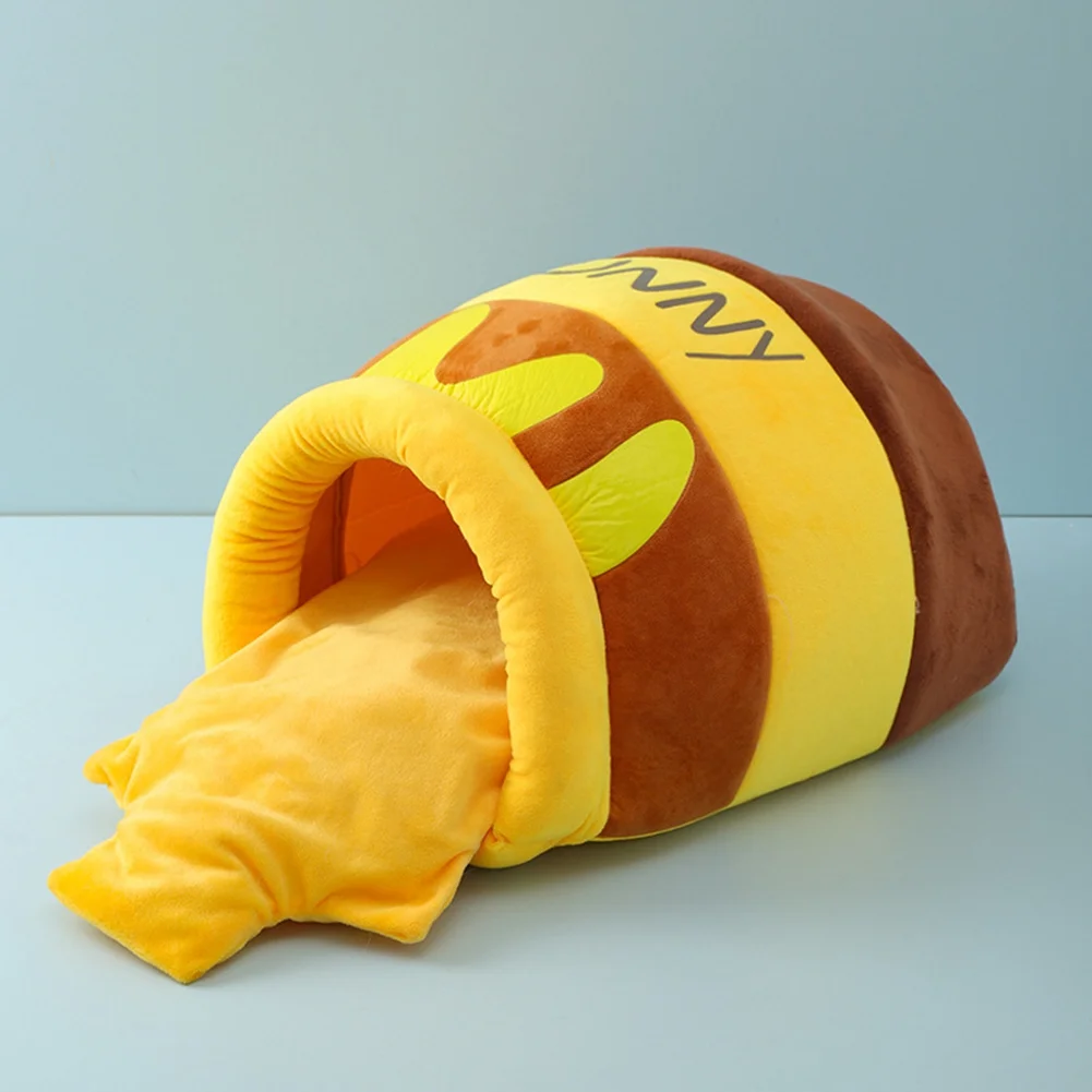 Cat Bed House Pet Supplies Seasons Universalize Plush Mat Cats Cushion Basket Honey Jar Shape Pets Product for Small Cat