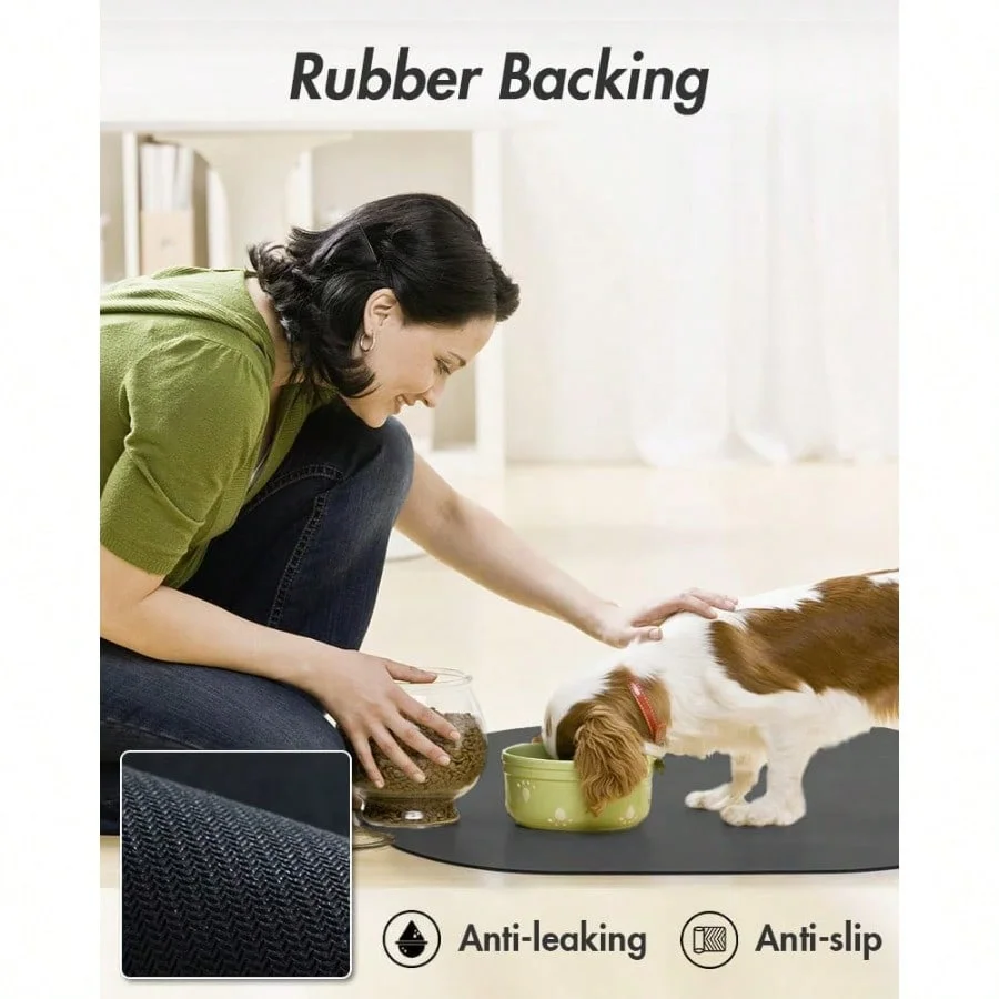 Absorbent Dog Feeding MatDog Mat For Food And Water Bowl Quick Dry Pet Feeding Mat No Stains Cat Feeding Mat Pet Accessories Pet Supplies MatCat Water Bowl Mat For Messy Drinkers