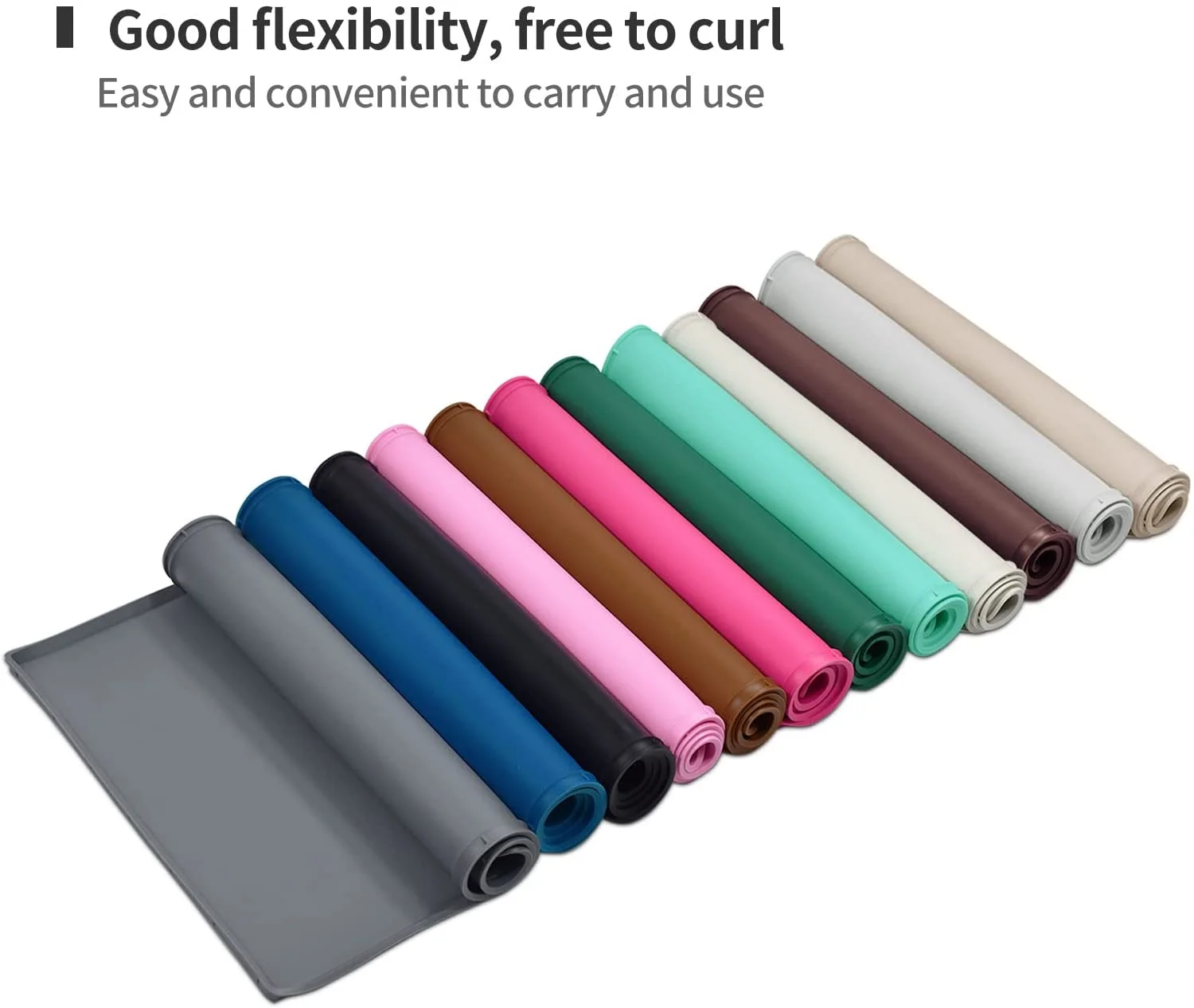 Waterproof Pet Feeding Mat with Raised Edge, Non-Slip Silicone Bowl Mat for Small & Medium Pets