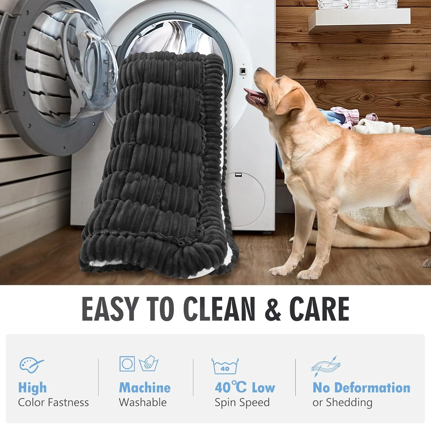 Dog Bed for Truck Back Seat Non-Slip, Truck Dog Bed Soft and Comfortable, Back Seat Pet Bed Mat for Travel, Pet Car Blanket for Backseat Extender and Seat Covers Black 59”X27.5”