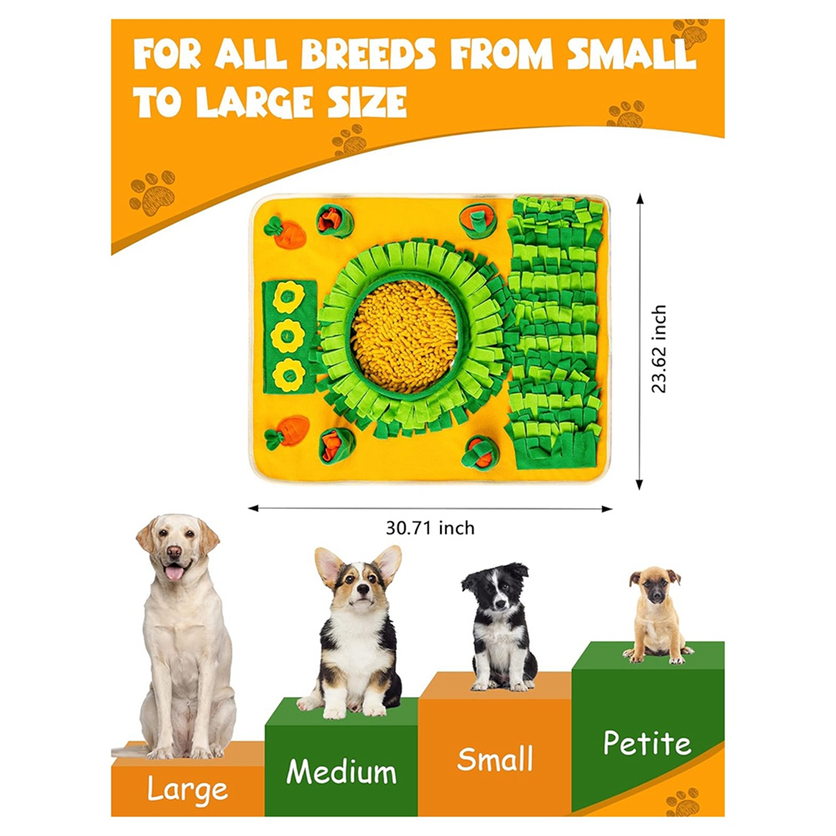 Pet Snuffle Mat for , Interactive Puzzle Toy, Perfect Snuffle Mat for Medium Breed, Slow Feeding Mat