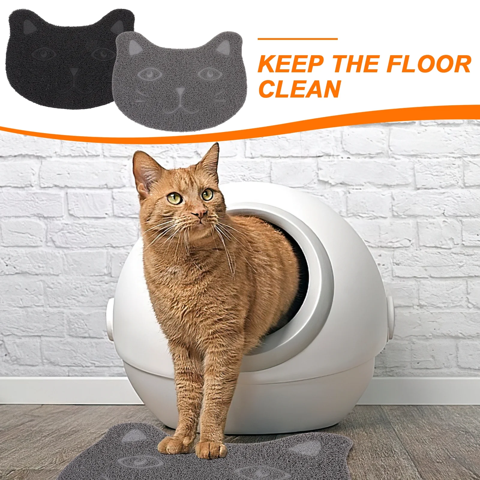 Set of 3 Cat Litter Mat Pet Feeding Mats for Cats Calming Treats Tray