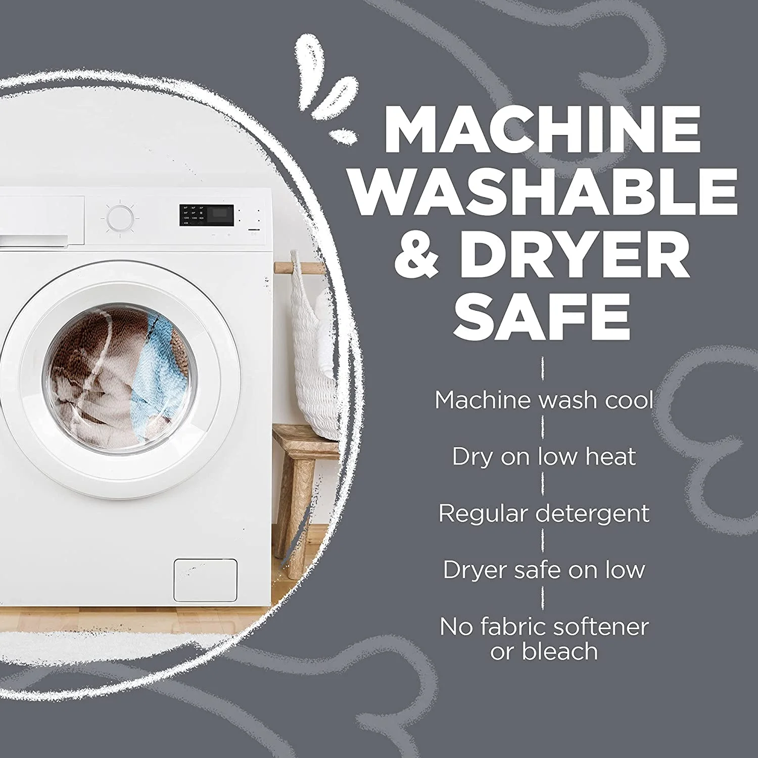 Water Absorbing Dog Mat for Muddy Paws and Messy Eaters | 18x24inch Microfiber Chenille Rug with Non-Slip Backing