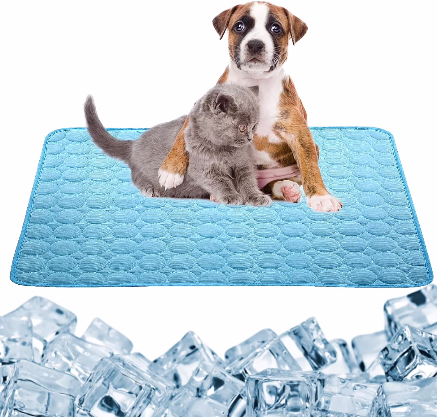 Dog Cooling Mat Large Cooling Pad Summer Pet Bed for Dogs Cats Kennel Pad Breathable Pet Self Cooling Blanket Dog Crate Sleep Mat Machine Washable