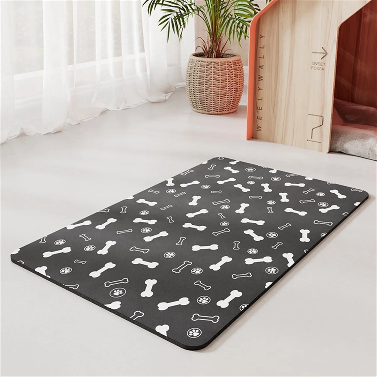 Pet Feeding Mat-Absorbent Dog Feeding Mat-Dog Mat for Food and Water-No Stains Quick Dry Dog Water Dispenser Mat 30x40cm,A