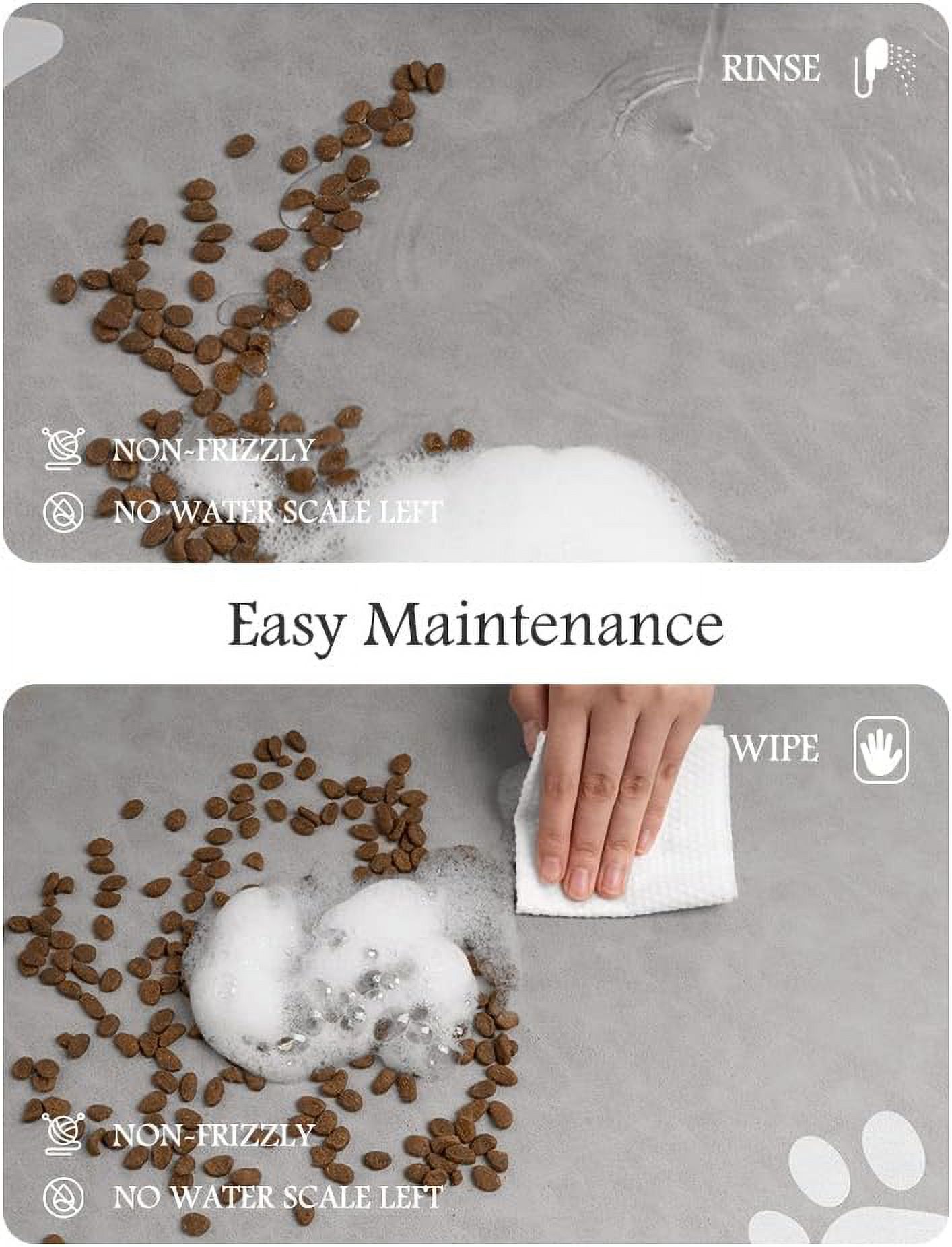 Pet Feeding Mat-Absorbent Dog Mat for Food and Water Bowl-No Stains Quick Dry Dog Water Dispenser Mat-Dog Accessories Pet Supplies-Dog Water Bowl for Messy Drinkers