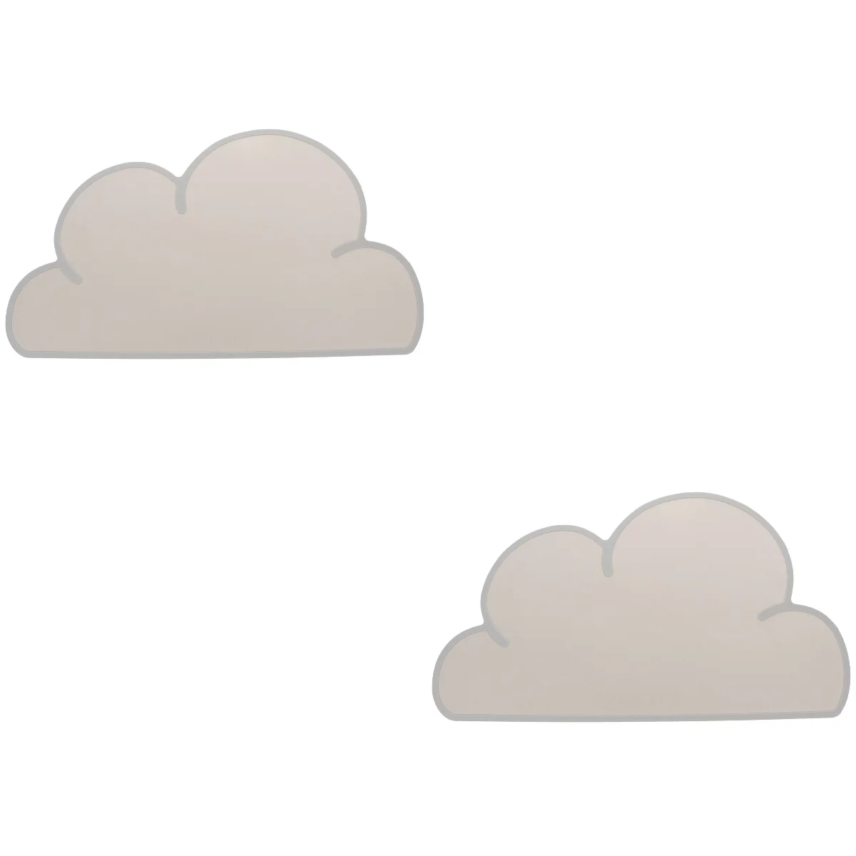 unbranded 2pcs Wear-Resistant Pet Feeding Mat Cat Bowl Floor Pad Dog Silicone Food Cushion