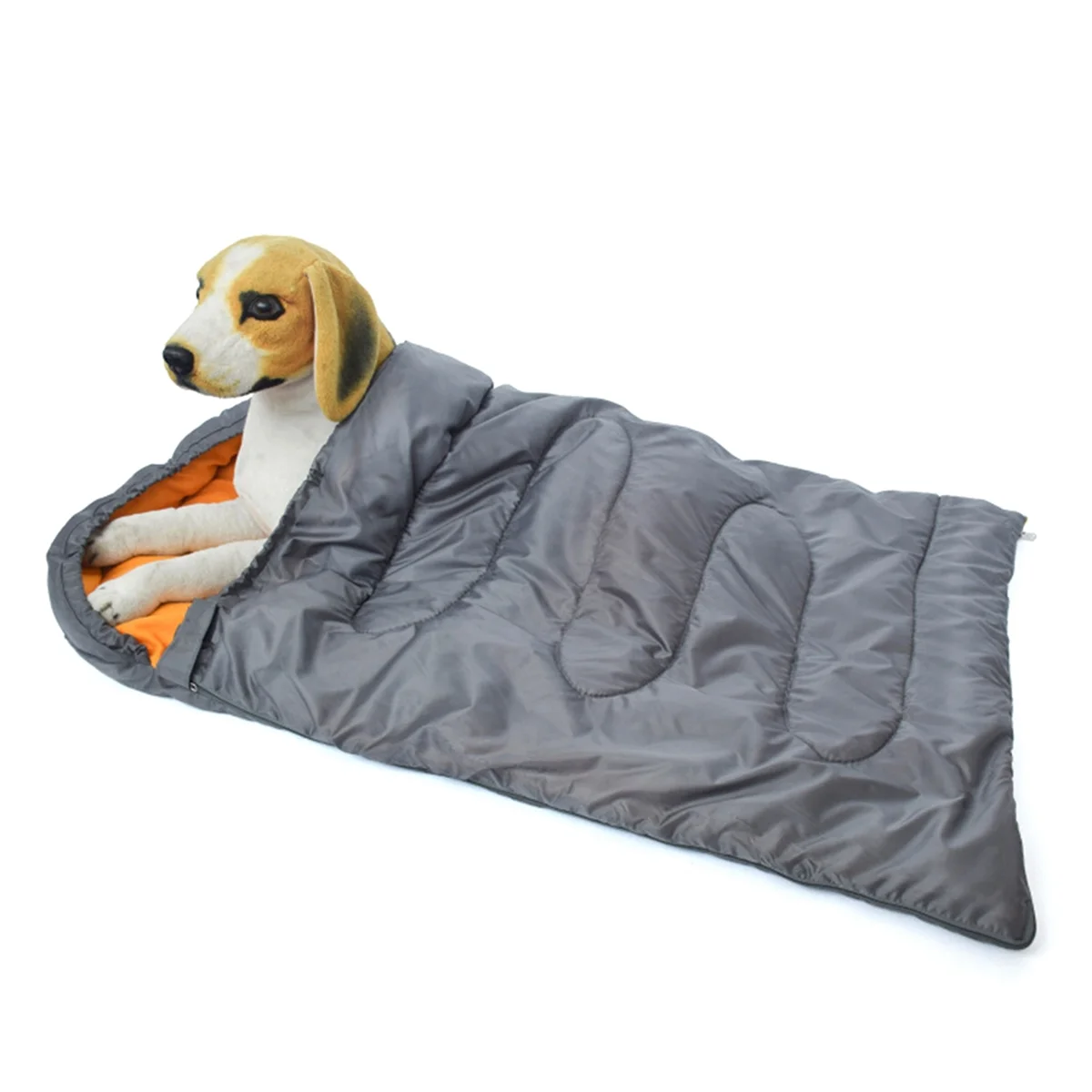 Waterproof Warm Pet Sleep Bag Outdoor Camping Dog Bed Blanket Plush Cushion Mattress Drawstring Pet Bed Kennel Mat A