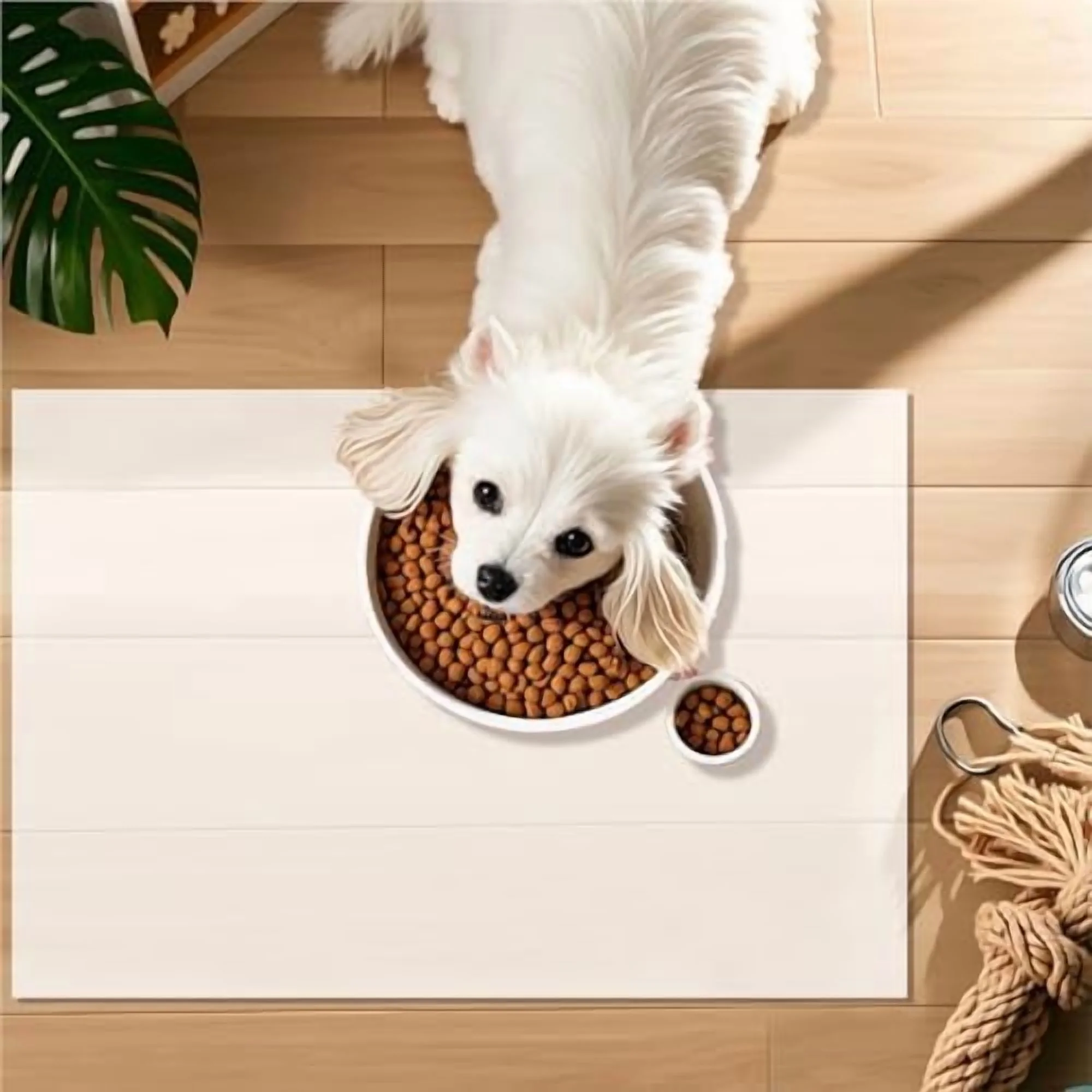 2 Pack Extra Large Silicone Mat for Cat Litter Box, 36" x 24" Translucent Table Protector Craft Mat for Painting, Clay, Arts, Kitchen Baking, Dog Feeding Mat Pet Water Bowl Feeding Mat