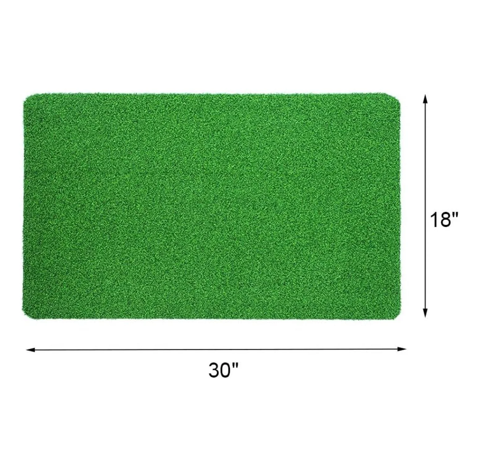 Artificial Grass Doormat Indoor Outdoor - 30x18" Fake Turf Welcome Mat - Easy Clean Entry Rug for Home, Patio, Pet Area - Green