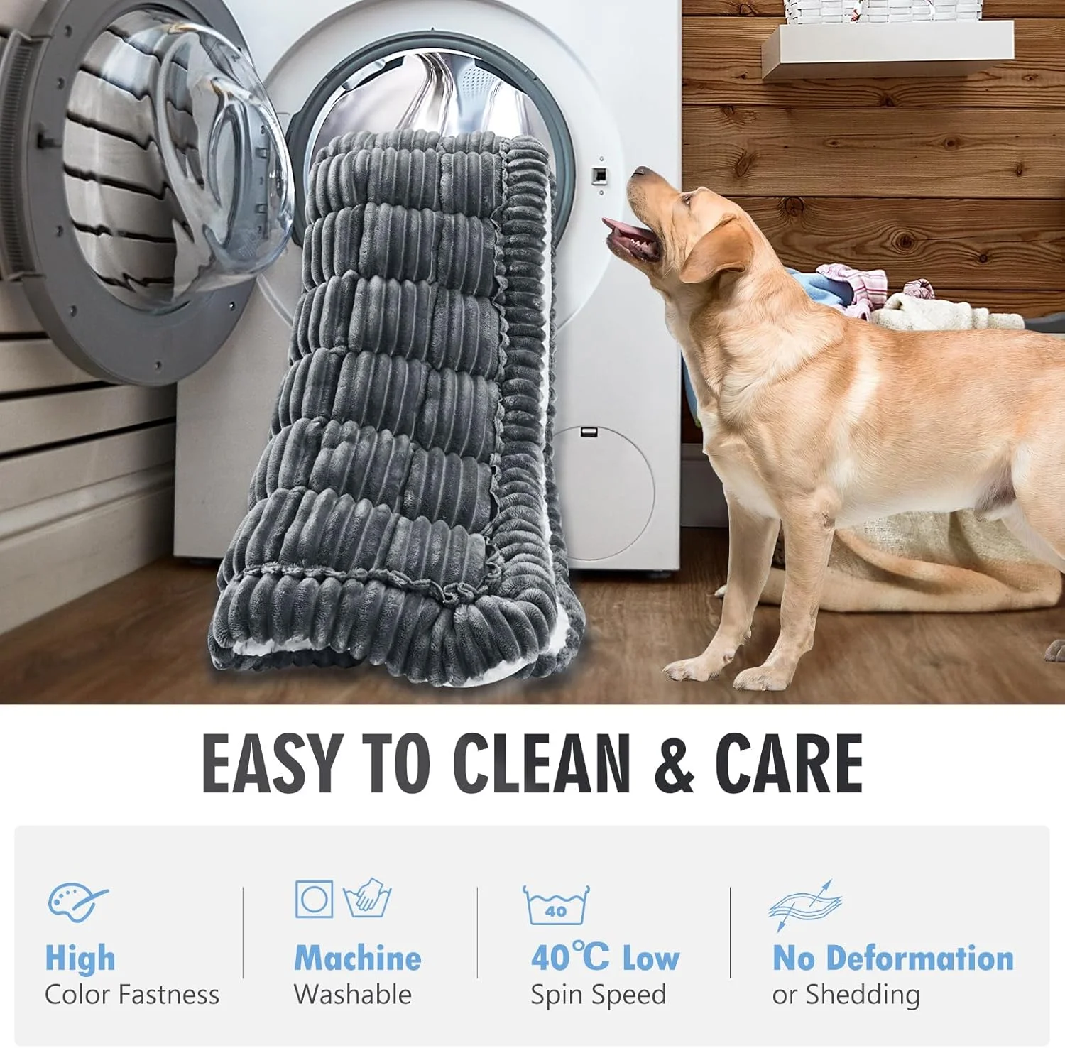 Dog Bed for Truck Back Seat Non-Slip, Truck Dog Bed Soft and Comfortable, Back Seat Pet Bed Mat for Travel, Pet Car Blanket for Backseat Extender and Seat Covers Grey 59”X27.5”